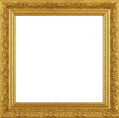 Square golden picture frame